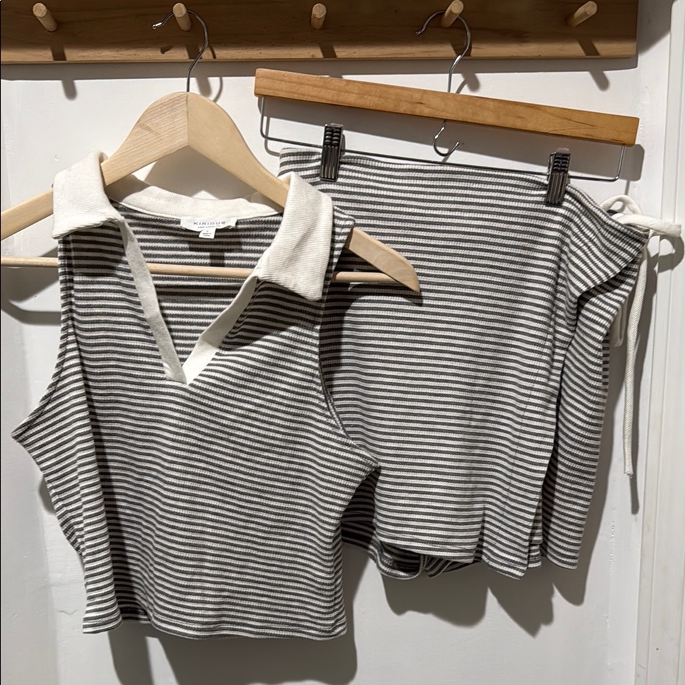 Striped Sleeveless Top and Short set